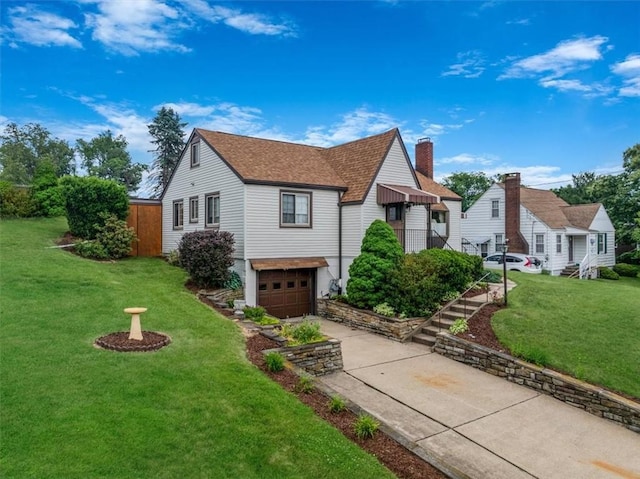 2509 Ridge Rd, Jefferson Hills, PA 15332 - view of front of property with driveway, an attached garage, a front yard, and a shingled roof