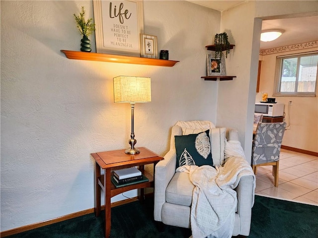 468 Lois Dr, Baldwin Boro, PA 15236 - living area with baseboards and tile patterned floors