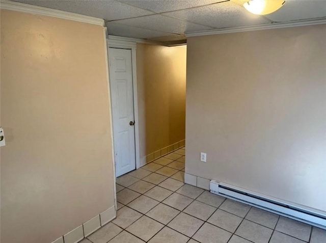 126 N Otter St, Mercer Boro Mer, PA 16137 - spare room featuring baseboard heating and light tile patterned flooring