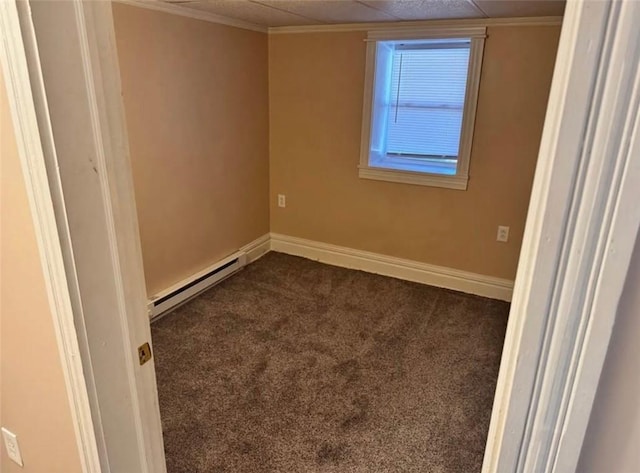 126 N Otter St, Mercer Boro Mer, PA 16137 - unfurnished room featuring a baseboard radiator and dark colored carpet