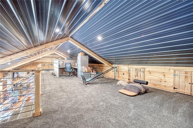 1060 Wattersonville Rd, Coolbaugh Twp, PA 16218 - attic featuring an upstairs landing