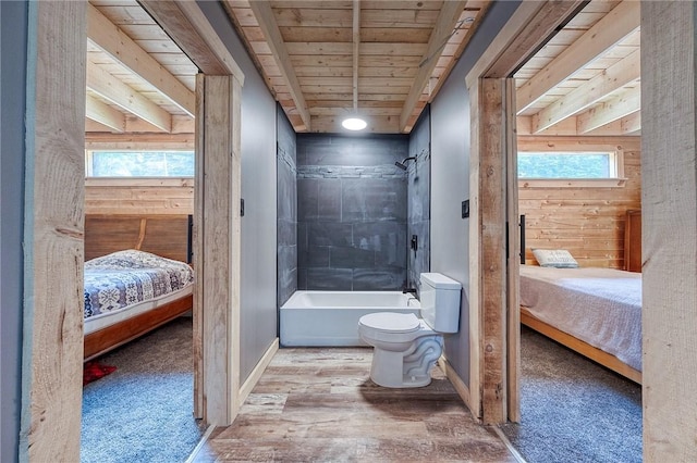 1060 Wattersonville Rd, Coolbaugh Twp, PA 16218 - full bathroom with connected bathroom, bathtub / shower combination, and wood finished floors