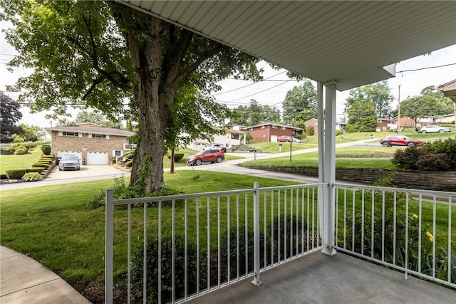 433 Wyndhurst Dr, Moon/Crescent Twp, PA 15108 - covered porch featuring a lawn