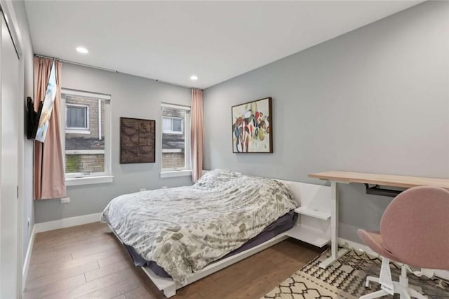 316 47th St, Lawrenceville, PA 15201 - bedroom with wood finished floors and recessed lighting