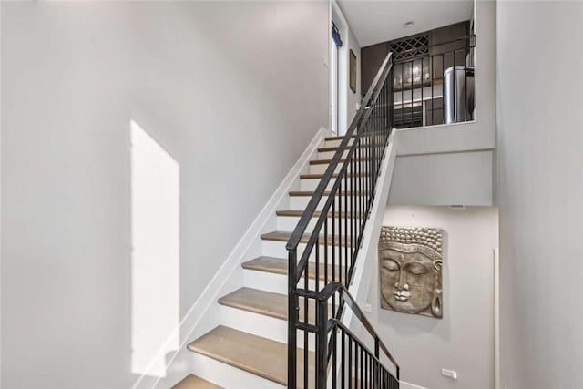 316 47th St, Lawrenceville, PA 15201 - stairs with a high ceiling and baseboards