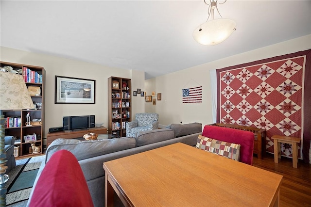 225 E Swissvale Ave Unit 2, Edgewood, PA 15218 - living area with dark wood finished floors