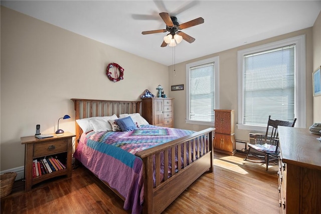 225 E Swissvale Ave Unit 2, Edgewood, PA 15218 - bedroom featuring wood finished floors and a ceiling fan
