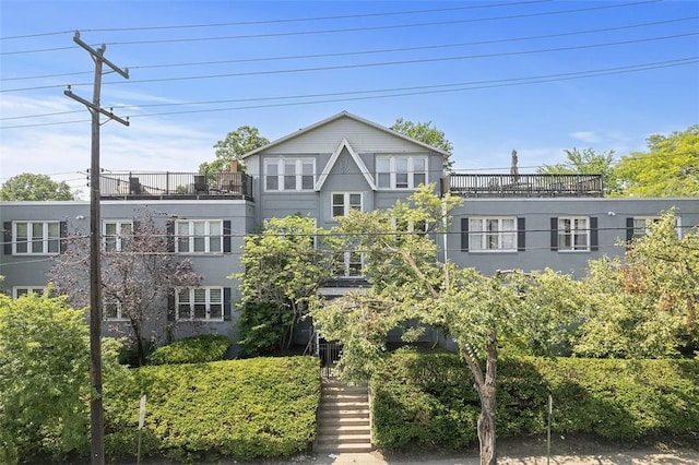225 E Swissvale Ave Unit 2, Edgewood, PA 15218 - view of front of house with stairs and a balcony