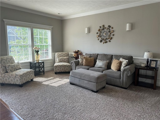 30 Trotter Ln, Findlay Twp, PA 15026 - living room with crown molding and carpet flooring