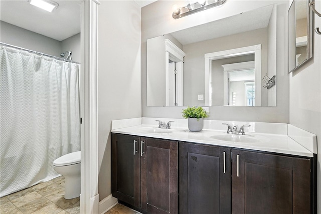 30 Trotter Ln, Findlay Twp, PA 15026 - full bath featuring double vanity and a shower with curtain