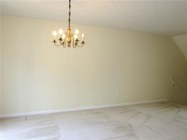 6921 Spring Valley Ln, Murrysville, PA 15632 - unfurnished room featuring a chandelier and light carpet