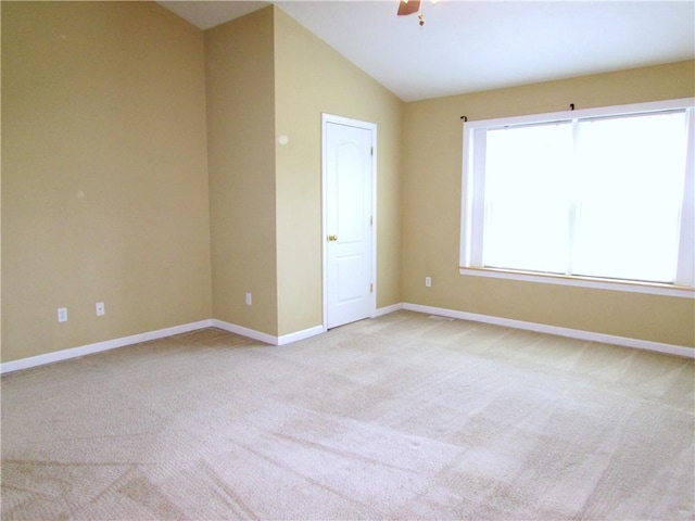 6921 Spring Valley Ln, Murrysville, PA 15632 - carpeted empty room with vaulted ceiling and ceiling fan