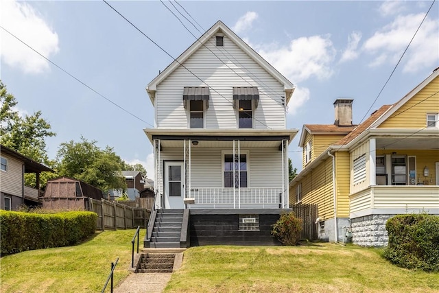 4506 Bowes Ave, West Mifflin, PA 15122 - view of front of property with covered porch and stairs