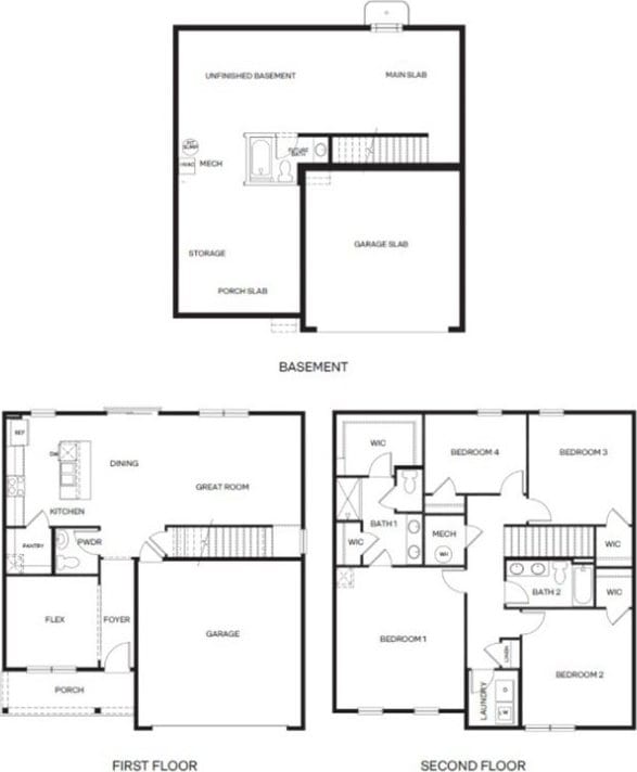 364 Leslie Farms Dr, Connoquenessing Boro, PA 16033 - view of home floor plan
