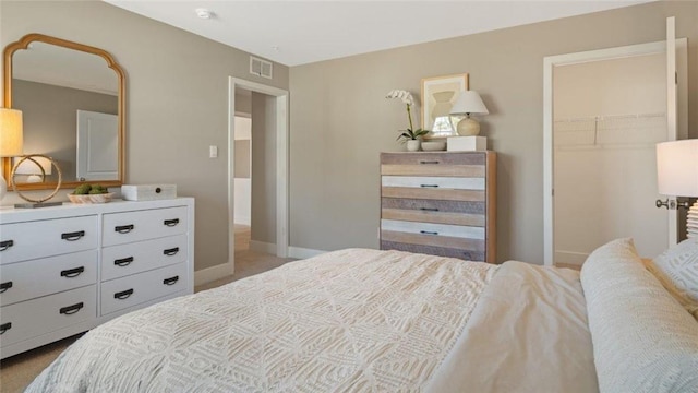 364 Leslie Farms Dr, Connoquenessing Boro, PA 16033 - bedroom featuring a spacious closet, carpet flooring, and a closet