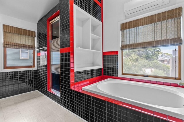 710 Duncan Ave, City Of Washington, PA 15301 - bathroom featuring a bath and an AC wall unit