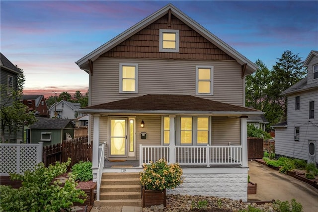 710 Duncan Ave, City Of Washington, PA 15301 - american foursquare style home with a porch