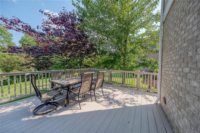 2023 Sterling Dr, South Fayette, PA 15057 - wooden deck with outdoor dining space