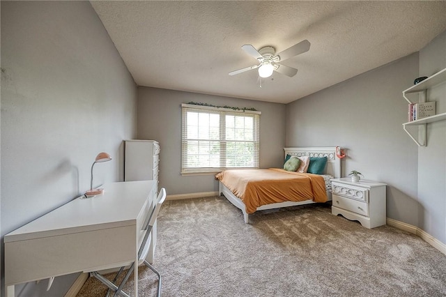 2023 Sterling Dr, South Fayette, PA 15057 - bedroom with carpet, a textured ceiling, and a ceiling fan