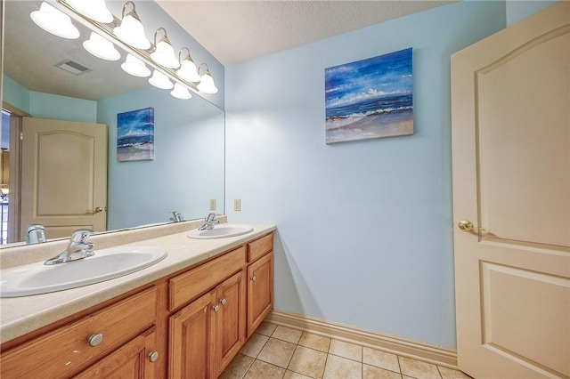 2023 Sterling Dr, South Fayette, PA 15057 - full bath with double vanity and tile patterned flooring