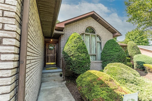 406 Dove Dr, South Union Twp, PA 15401 - doorway to property featuring brick siding