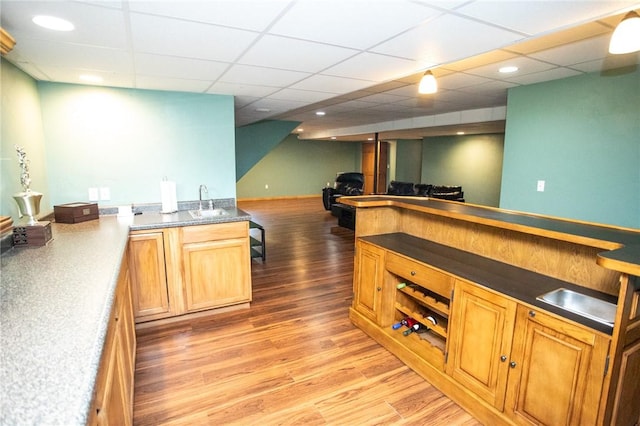 406 Dove Dr, South Union Twp, PA 15401 - indoor bar featuring light wood-style floors and recessed lighting