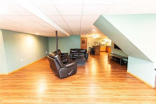 406 Dove Dr, South Union Twp, PA 15401 - living room with light wood-style floors and baseboards