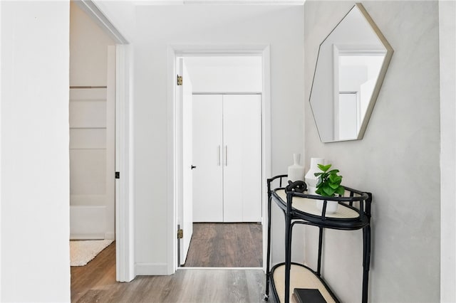 5850 Centre Ave Unit 605, Shadyside, PA 15206 - hallway with wood finished floors