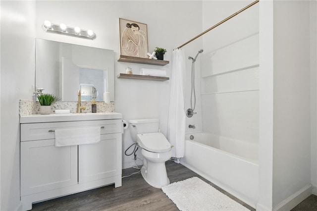 5850 Centre Ave Unit 605, Shadyside, PA 15206 - bathroom featuring shower / bath combo, vanity, and wood finished floors