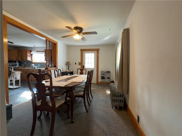 203 10th, St, PA 15963 - dining area with plenty of natural light and a ceiling fan