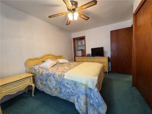 203 10th, St, PA 15963 - bedroom featuring dark colored carpet and a ceiling fan