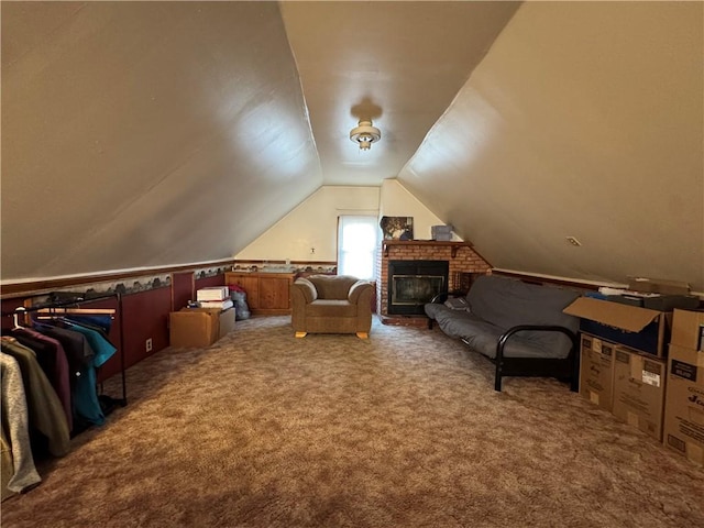 203 10th, St, PA 15963 - sitting room with carpet flooring and vaulted ceiling