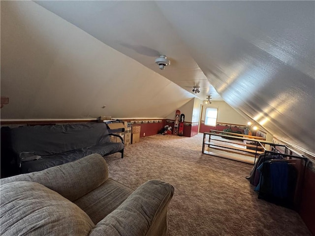 203 10th, St, PA 15963 - bedroom with vaulted ceiling and carpet floors