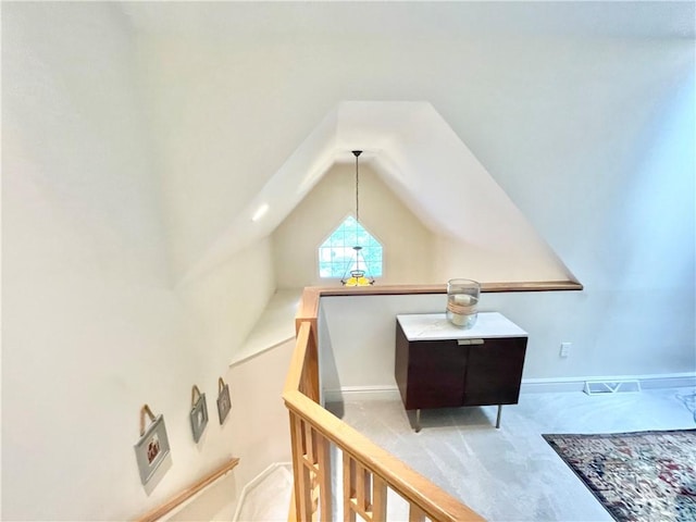 518 Farndale Rd, Ohara, PA 15238 - staircase featuring carpet and vaulted ceiling