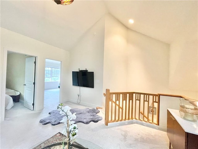 518 Farndale Rd, Ohara, PA 15238 - bedroom with carpet floors and high vaulted ceiling