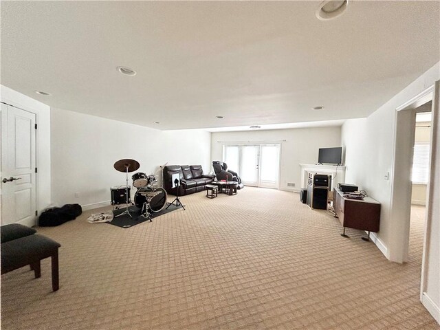 518 Farndale Rd, Ohara, PA 15238 - living room featuring light colored carpet and an office area