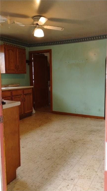 594 E Main St, Pine Twp Mer, PA 16127 - kitchen with light floors and ceiling fan