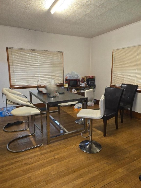 615 Morgantown Rd, South Union Twp, PA 15401 - dining area with wood finished floors