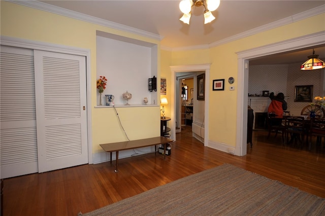 200 School St, Green Tree, PA 15220 - hallway featuring wood finished floors and crown molding