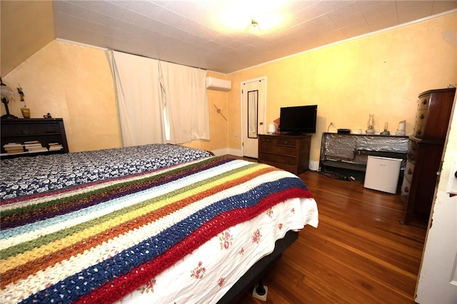200 School St, Green Tree, PA 15220 - bedroom with a wall unit AC and wood finished floors