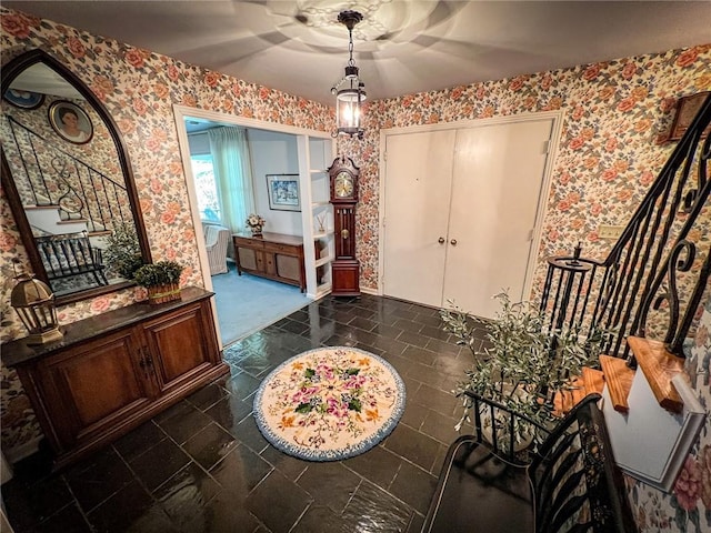 123 W Muntz Ave, Twp Of But Se, PA 16001 - entrance foyer featuring wallpapered walls and ceiling fan