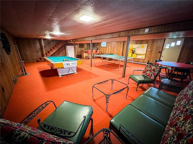 123 W Muntz Ave, Twp Of But Se, PA 16001 - recreation room with wood walls and pool table