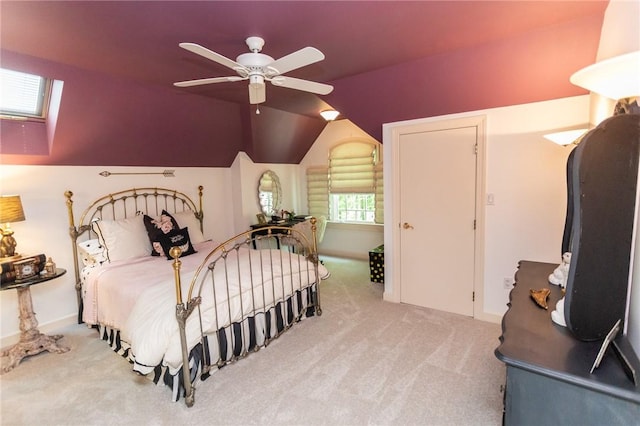 99 Wiggins Ln, South Union Twp, PA 15401 - bedroom with carpet flooring, lofted ceiling, and ceiling fan