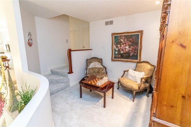 99 Wiggins Ln, South Union Twp, PA 15401 - living area with carpet floors and stairway