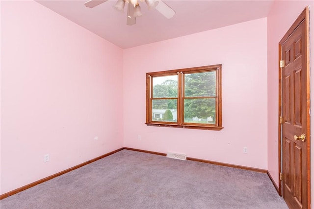 400 Moween Rd, Loyalhanna, PA 15681 - carpeted spare room featuring a ceiling fan and baseboards