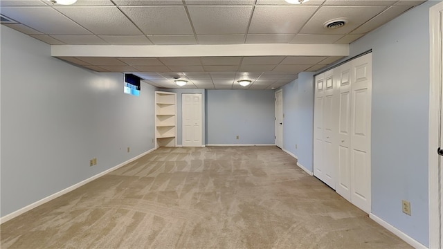 3011 Meyeridge Rd, Shaler, PA 15209 - basement featuring light carpet and a paneled ceiling