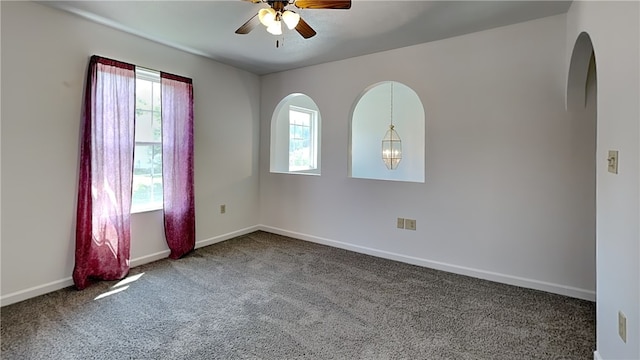3011 Meyeridge Rd, Shaler, PA 15209 - empty room featuring carpet and a ceiling fan