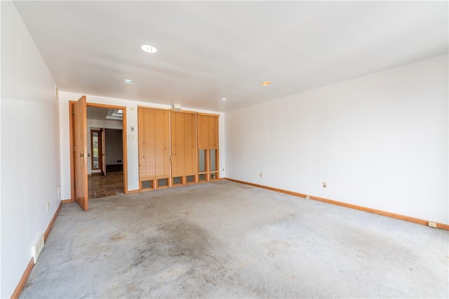 3519 Bigelow Blvd, Oakland, PA 15213 - carpeted empty room featuring baseboards and recessed lighting