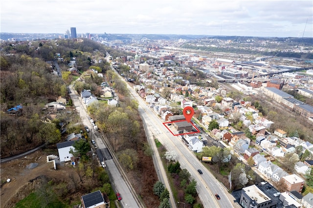 3519 Bigelow Blvd, Oakland, PA 15213 - aerial overview of property's location with a main thoroughfare