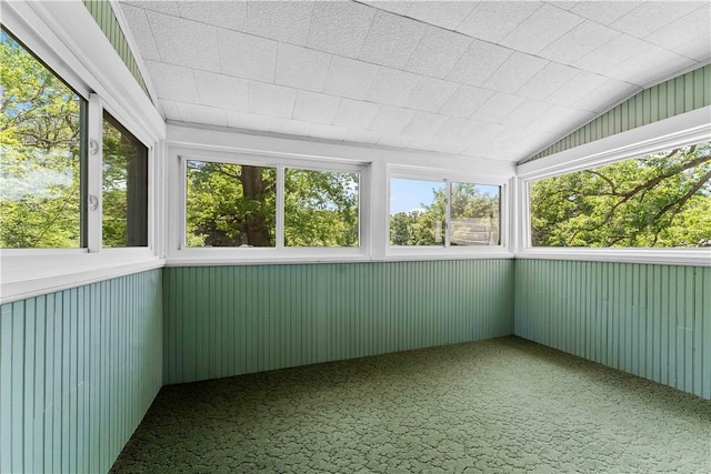 11 Old Mill Rd, Wharton Twp, PA 15470 - unfurnished sunroom featuring carpet floors and lofted ceiling